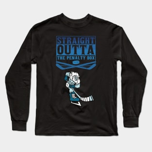 Straight Outta The Penalty Box hockey winter Long Sleeve T-Shirt